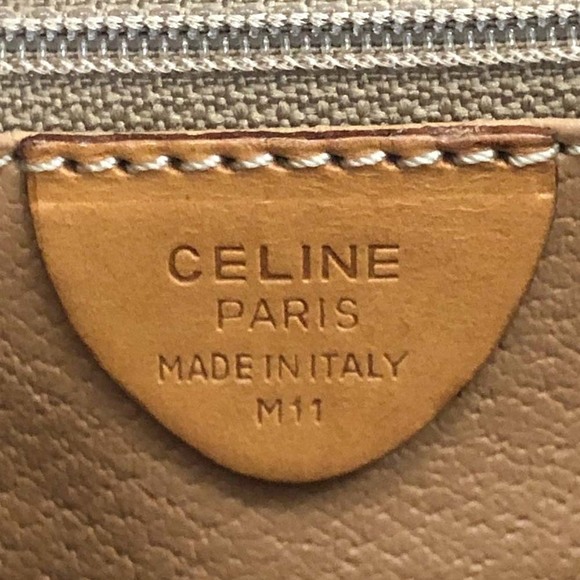 Celine Circle Shoulder Bag Macadam Pattern Brown - Picture 12 of 14